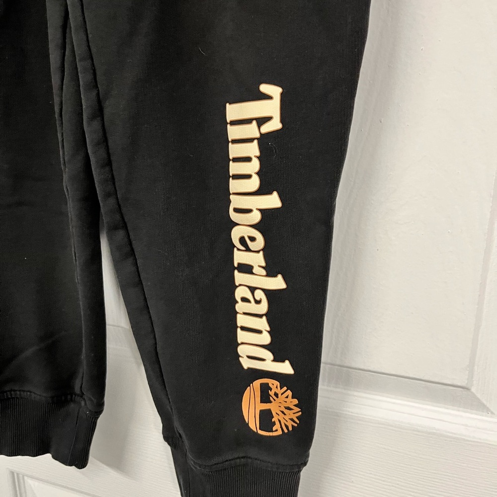 Timberland Black Joggers Mens Medium Logo Sweatpants